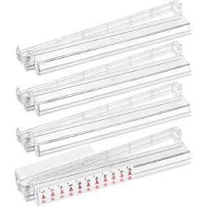Clear Acrylic Mahjong Racks with Pushers 4PCS Set All-in-One Tile Holder